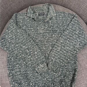 Ellis Island  Men's Speckled Green Turtleneck Sweater